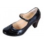 Pantofi dama, eleganti, din piele naturala cu toc mic - Made in Romania P104NLCROCO
